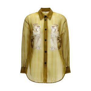Khaite Beige Silk Pattern Women's Shirt